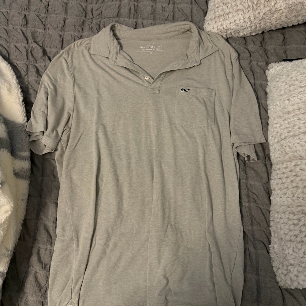 Vineyard Vines Men's Light Gray Polo Shirt